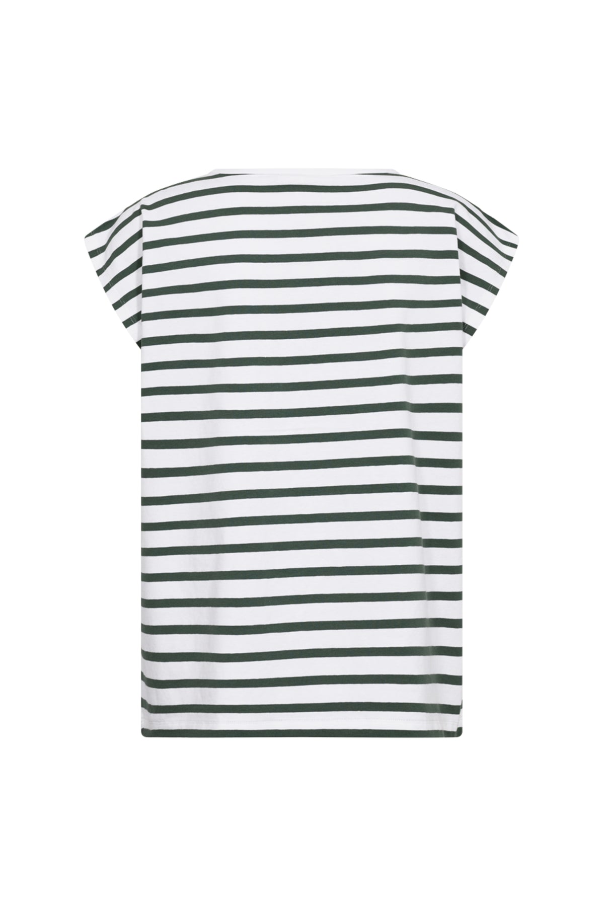 Witte Freequent T-shirt Fqfenjal Brilliant in donker boskleur, casual stijl, zichtbaar op model.
