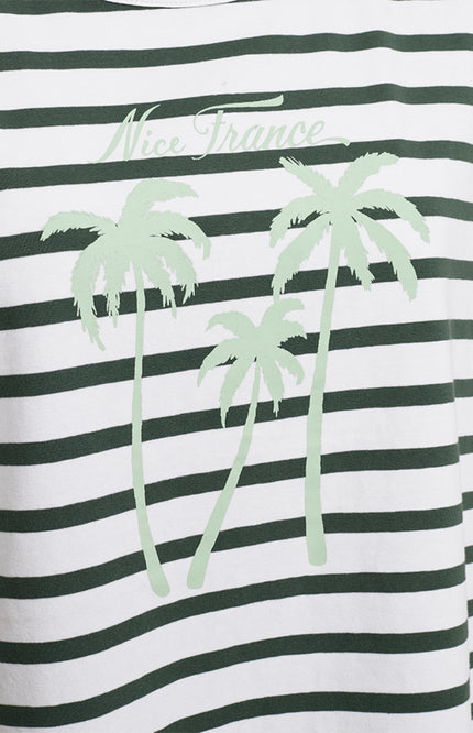 Freequent T-shirt Fqfenjal Brilliant White Dark Forest 208015 Stretchshop.nl