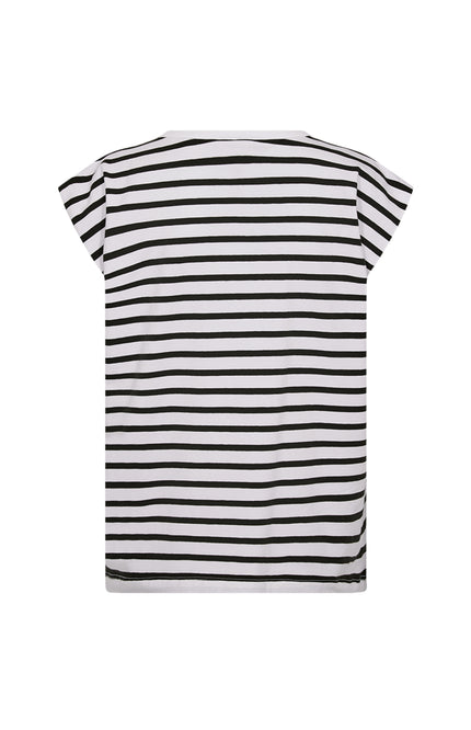 Freequent T-shirt Fqfenjal Brilliant White Coffee Bean 208015 Stretchshop.nl