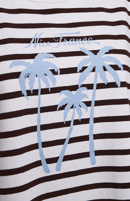 Freequent T-shirt Fqfenjal Brilliant White Coffee Bean 208015 Stretchshop.nl