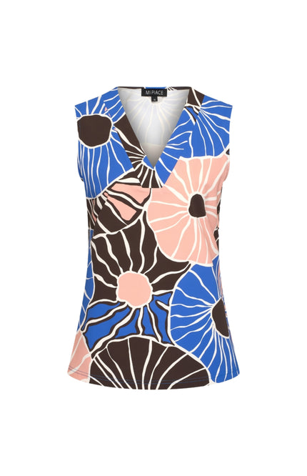 Mi Piace Travel Top Desert Anemone Print Nautic Blue 202425 Stretchshop.nl