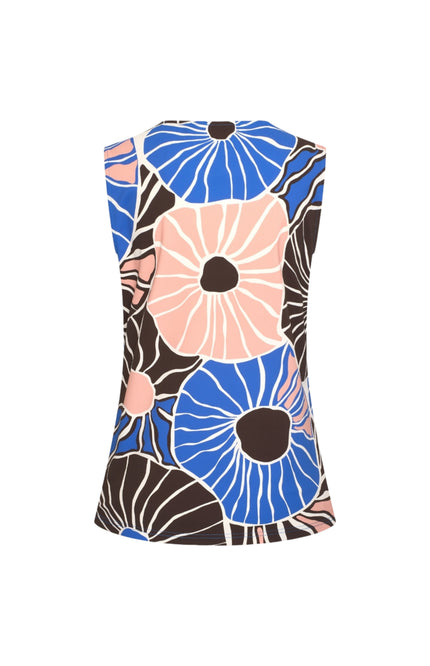 Mi Piace Travel Top Desert Anemone Print Nautic Blue 202425 Stretchshop.nl