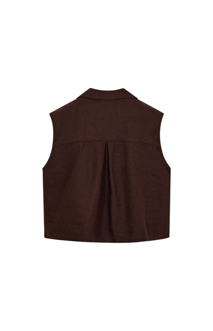 Freequent Gilet Fqlava Coffee Bean 208323 Stretchshop.nl