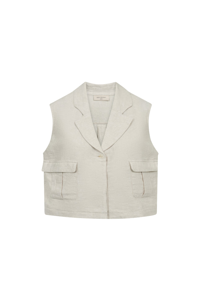 Freequent Gilet Fqlava Moonbeam Melange 208323 Stretchshop.nl
