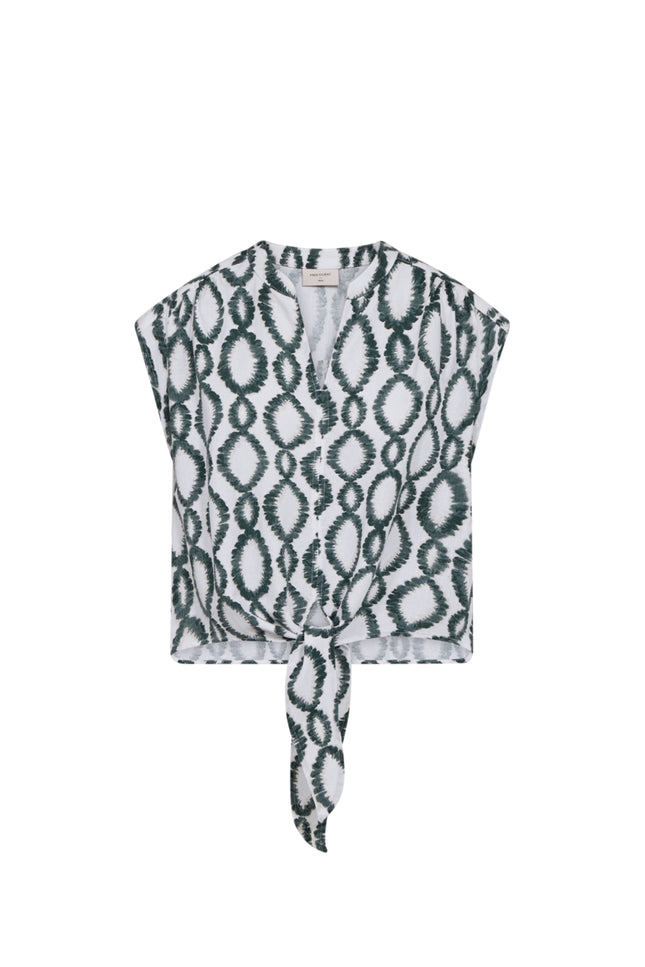 Freequent Blouse Fqlavisco Brilliant White Dark Forest 208226 Stretchshop.nl