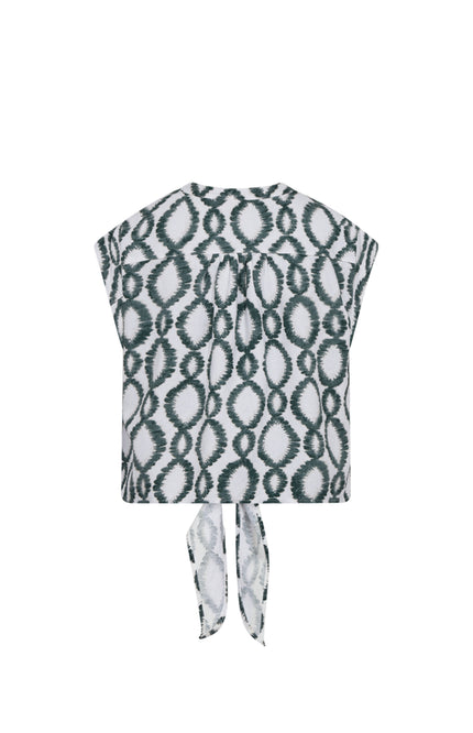 Freequent Blouse Fqlavisco Brilliant White Dark Forest 208226 Stretchshop.nl