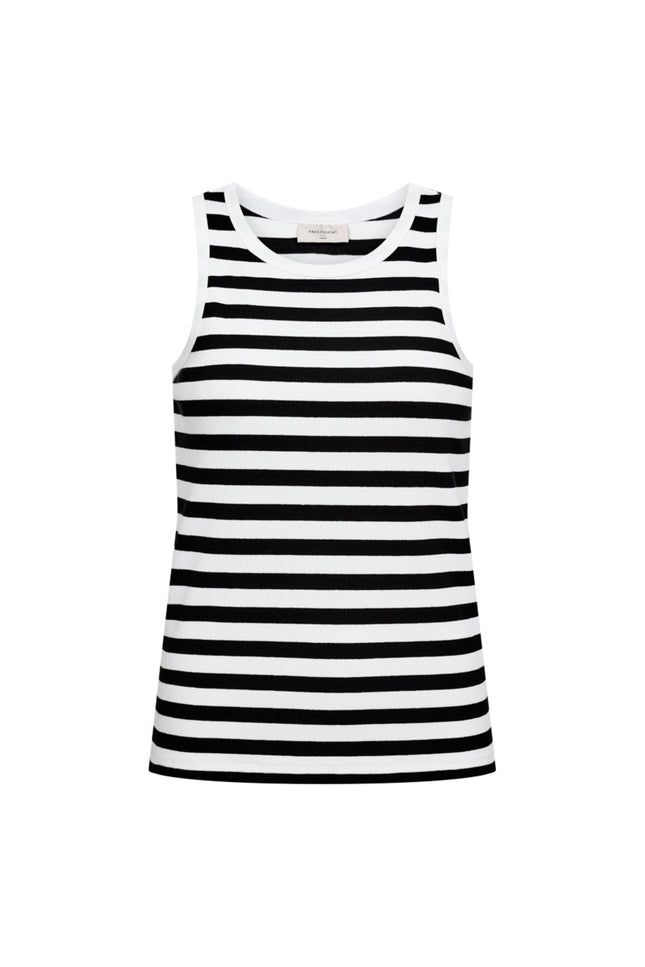 Freequent Top Fqeffy Brilliant White Black 203813 Stretchshop.nl