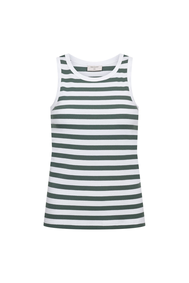 Freequent Top Fqeffy Brilliant White Dark Forest 203813 Stretchshop.nl
