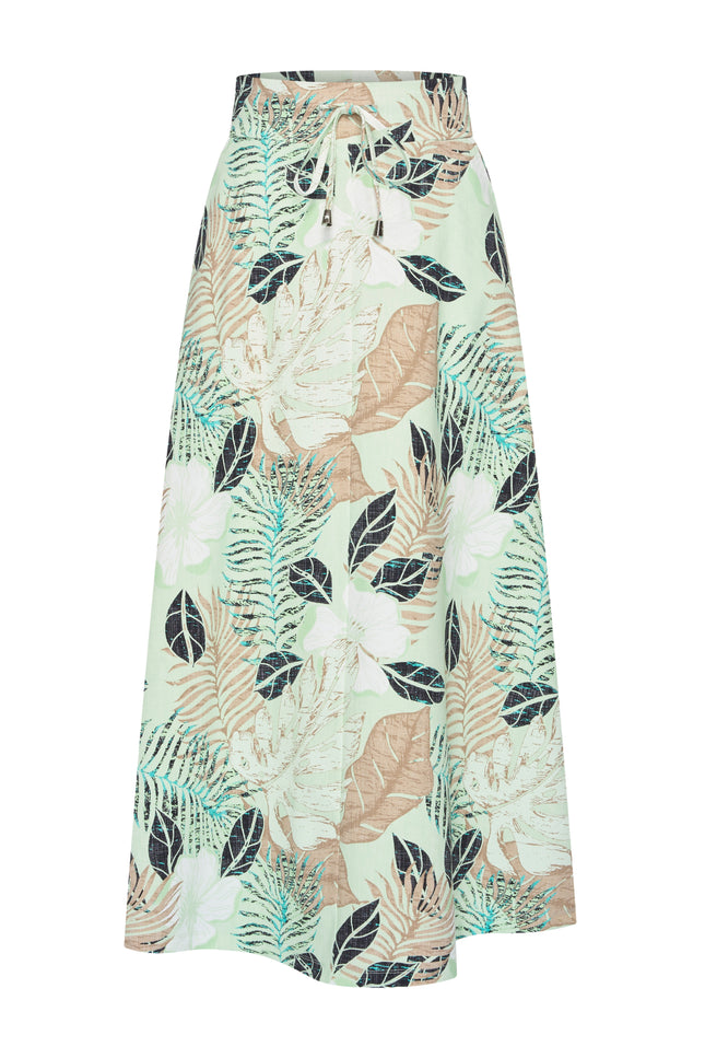 Mi Piace Travel Rok Botanical Print Pistachio 202123 Stretchshop.nl
