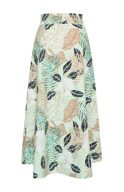 Mi Piace Travel Rok Botanical Print Pistachio 202123 Stretchshop.nl