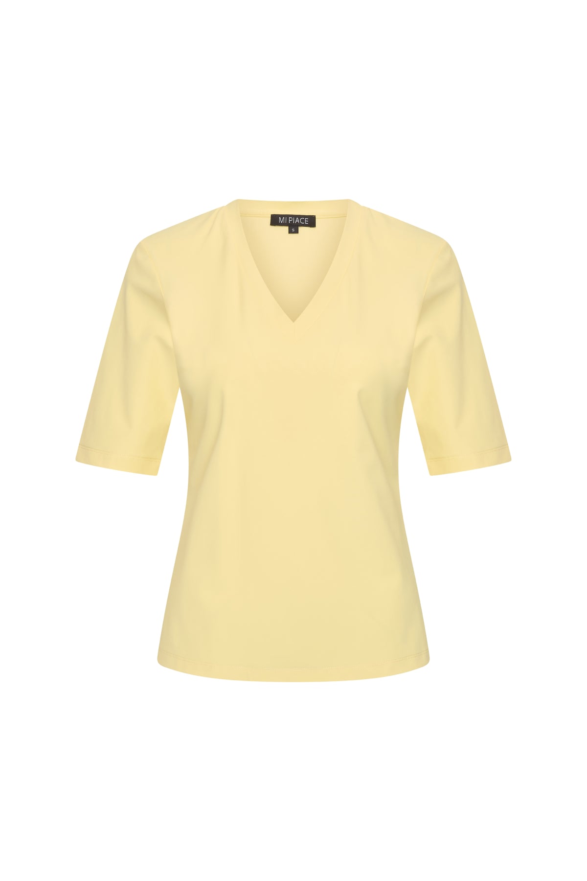 Lemongele Travel Top van Mi Piace, casual damesblouse met korte mouwen en v-hals, geschikt voor reizen en dagelijks gebruik