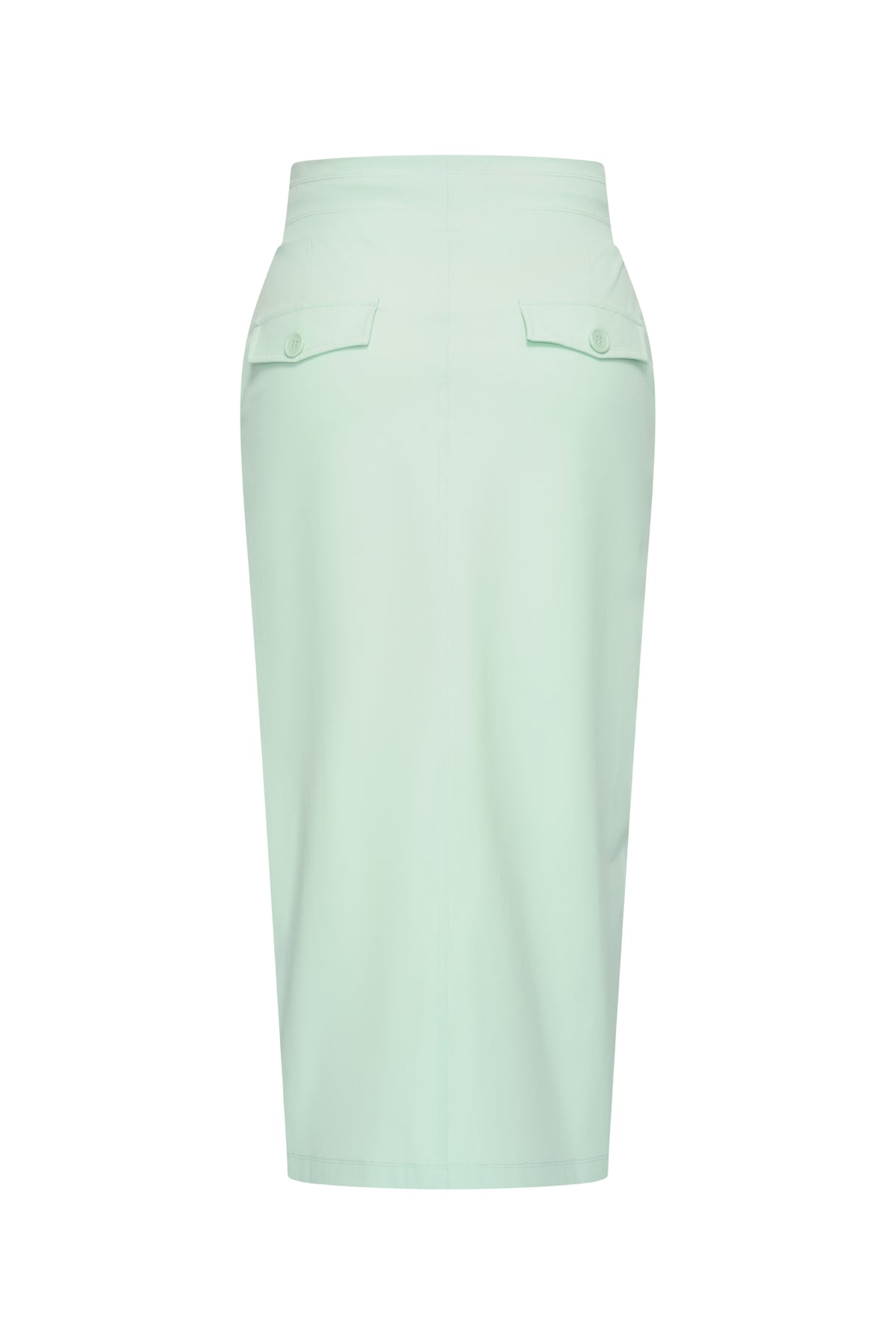 Pistache groene heavy travel rok van Mi Piace, stijlvol en comfortabel, zichtbaar in de afbeelding.