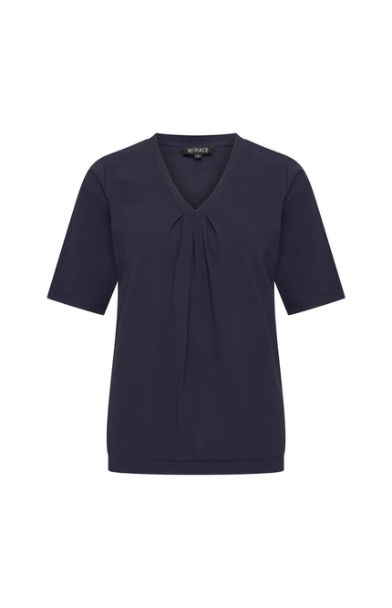 Mi Piace Travel Top Pleated Navy 202815 Stretchshop.nl