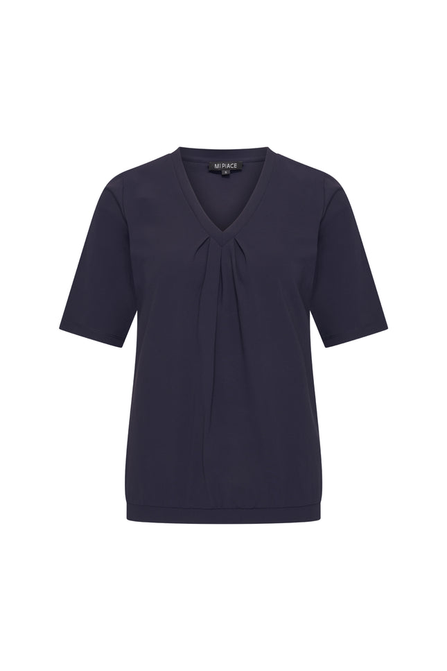 Mi Piace Travel Top Pleated Navy 202815 Stretchshop.nl