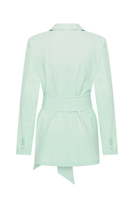 Mi Piace Travel Blazer Belted Pistachio 202823 Stretchshop.nl