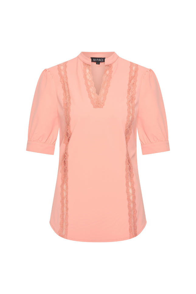Mi Piace Travel Top Lace Peach Amber 202828 Stretchshop.nl