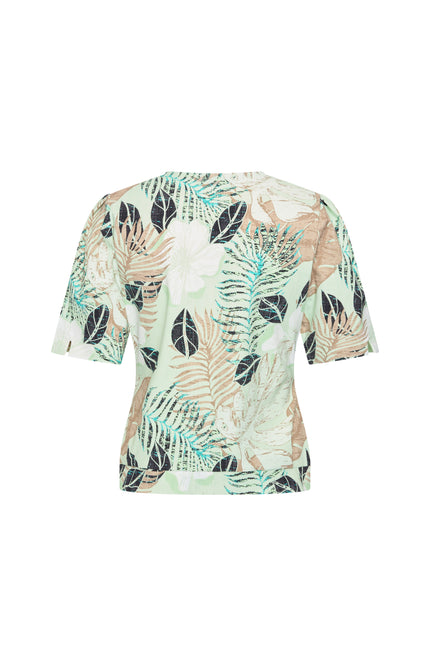 Mi Piace Travel Top Wrap Botanical Print Pistachio 202838 Stretchshop.nl
