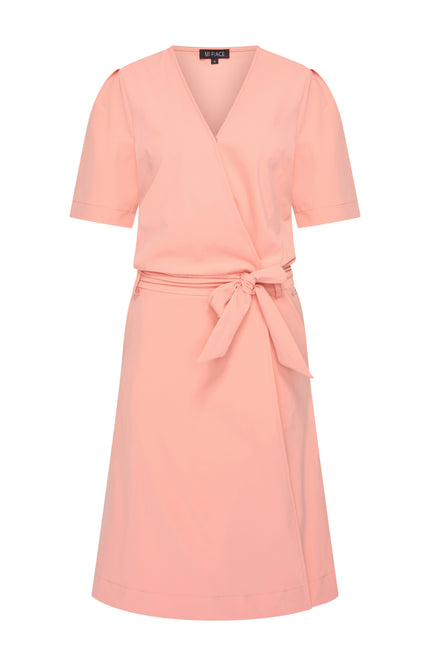 Mi Piace Travel Jurk Wrap Peach Amber 202840 Stretchshop.nl