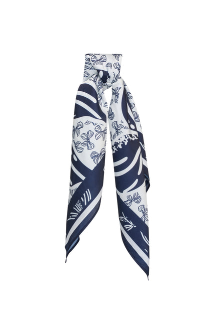 Mi Piace Sjaal Bow Navy Offwhite 202861 Stretchshop.nl