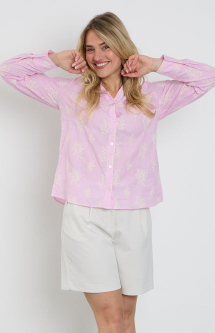 Freequent Blouse Fqlela Brilliant White Ballerina 208104 Stretchshop.nl