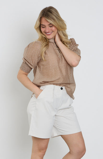 Freequent Blouse Fqlory Silver Mink Silver 208002 Stretchshop.nl