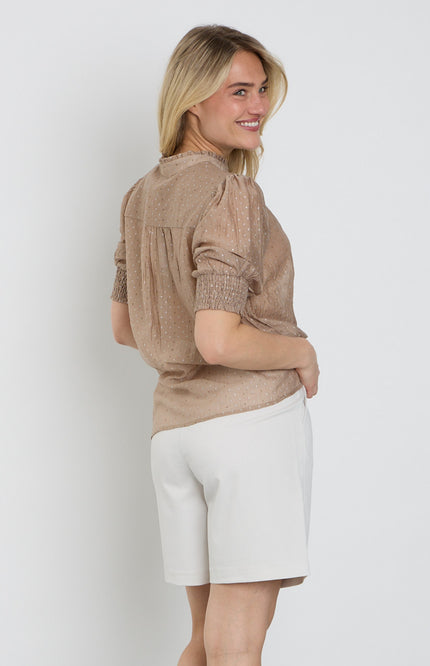 Freequent Blouse Fqlory Silver Mink Silver 208002 Stretchshop.nl