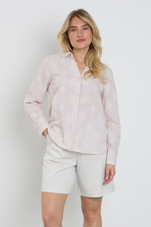 Freequent Blouse Fqlela Brilliant White Moonbeam 208104 Stretchshop.nl