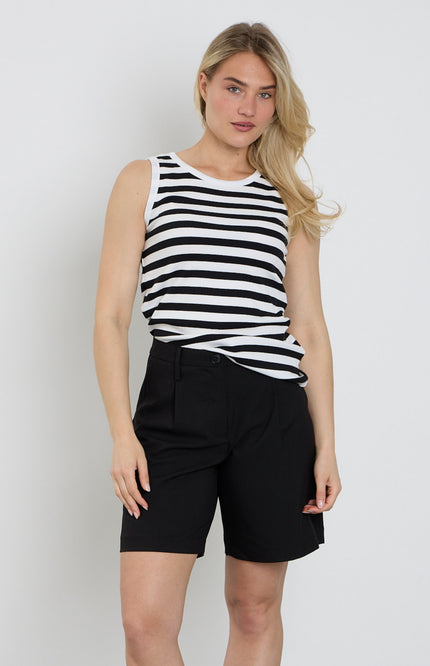Freequent Top Fqeffy Brilliant White Black 203813 Stretchshop.nl