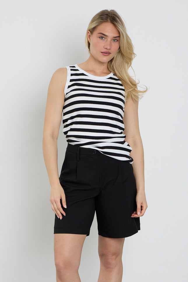Freequent Top Fqeffy Brilliant White Black 203813 Stretchshop.nl