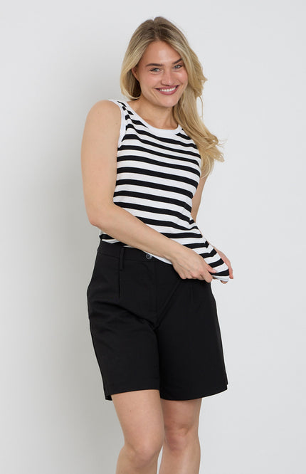 Freequent Top Fqeffy Brilliant White Black 203813 Stretchshop.nl