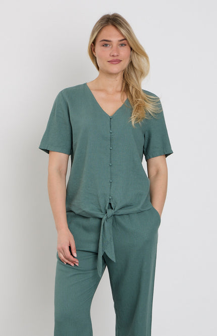 Freequent Blouse Fqlava Dark Forest 204238 Stretchshop.nl