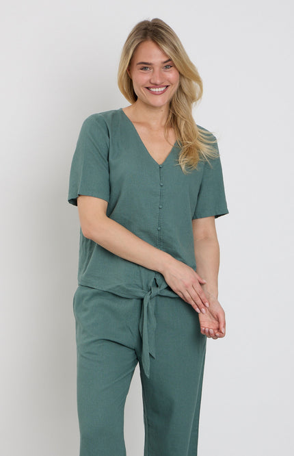 Freequent Blouse Fqlava Dark Forest 204238 Stretchshop.nl