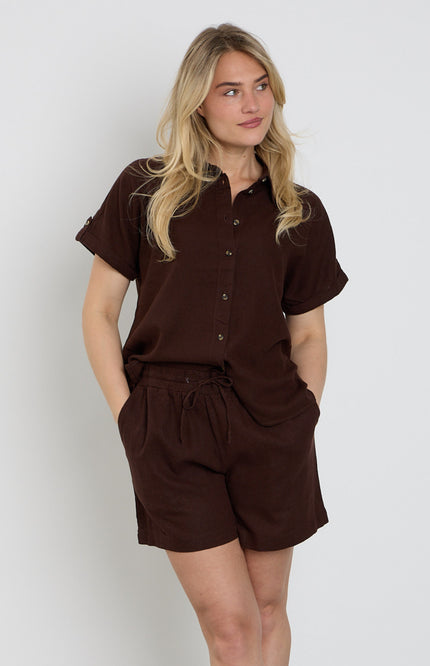 Freequent Blouse Fqlava Coffee Bean 127109 Stretchshop.nl