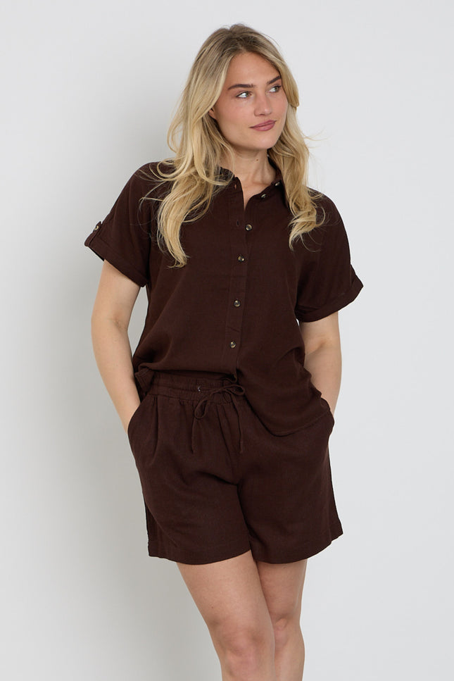 Freequent Blouse Fqlava Coffee Bean 127109 Stretchshop.nl