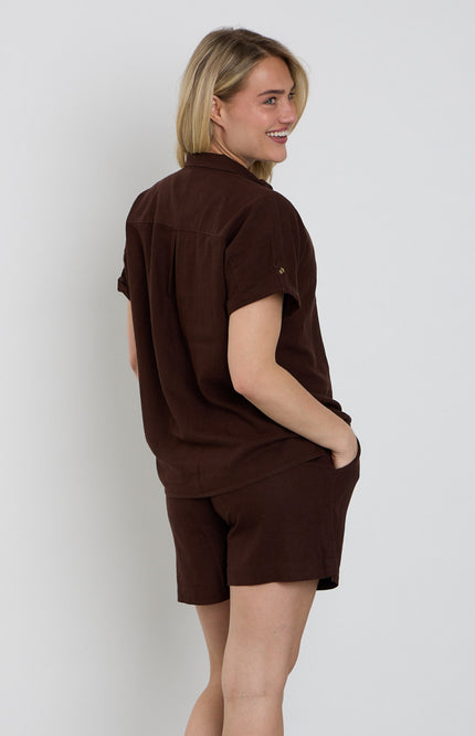 Freequent Blouse Fqlava Coffee Bean 127109 Stretchshop.nl