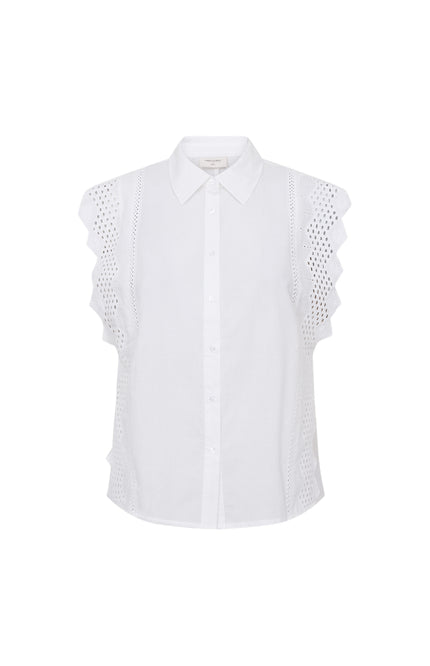 Freequent Blouse Fqbina Brilliant White 208208 Stretchshop.nl