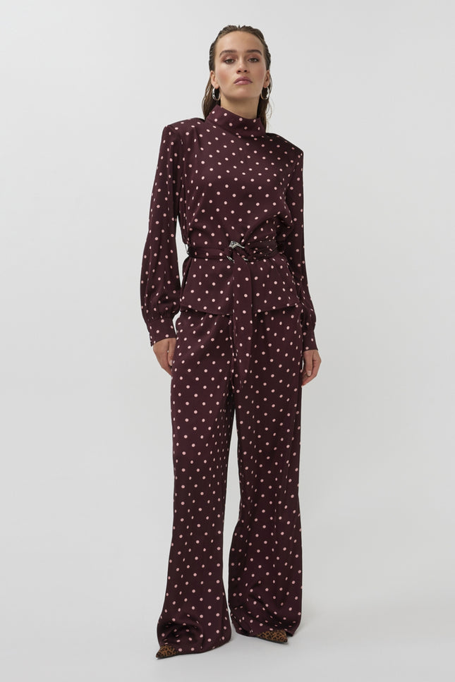 Studio Amaya Blouse Selya Bordeaux Stretchshop.nl