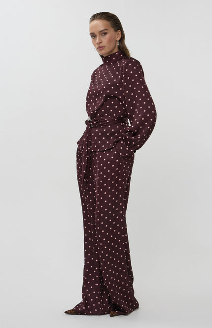 Studio Amaya Blouse Selya Bordeaux Stretchshop.nl