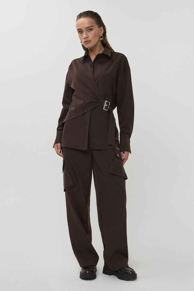 Studio Amaya Broek Zorelle Brown Stretchshop.nl