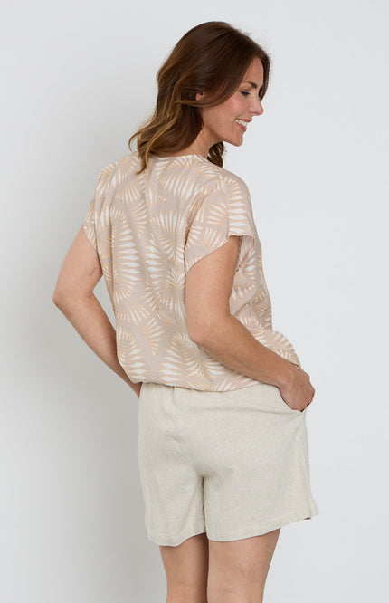 Zoso Blouse Lotte Sand Apricot 263 Stretchshop.nl