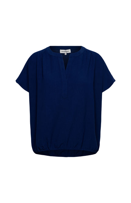 &Co woman Top Nola Ink Blue BL442 Stretchshop.nl