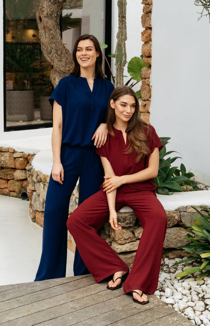 &Co woman Top Nola Claret BL442 Stretchshop.nl