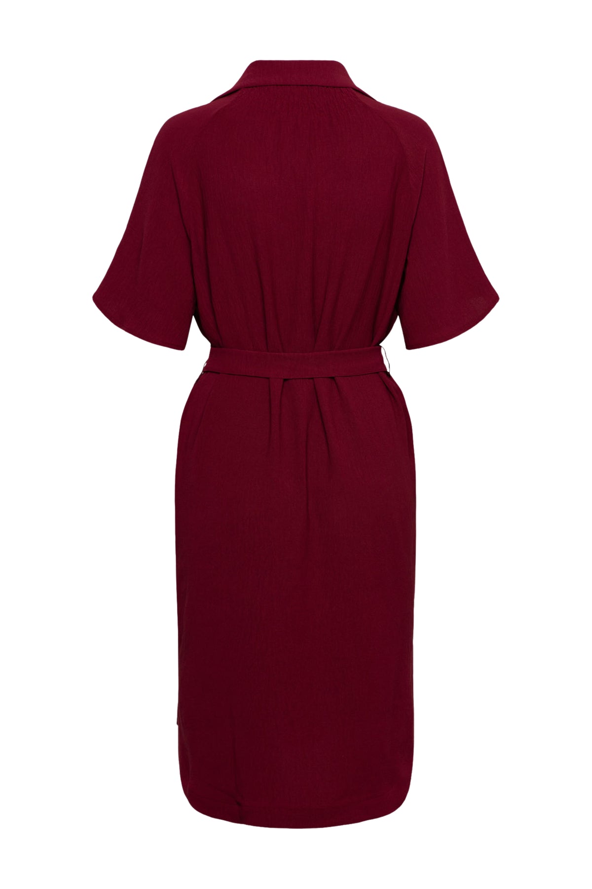 Zwarte jurk Margo Claret DR303 van &Co woman, getoond met close-up van de details en stoffen.