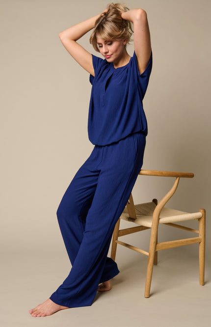&Co woman Broek Julie Ink Blue PA443 Stretchshop.nl