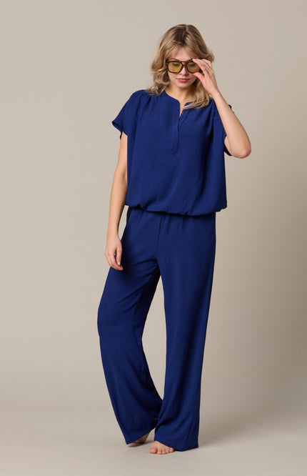 &Co woman Broek Julie Ink Blue PA443 Stretchshop.nl