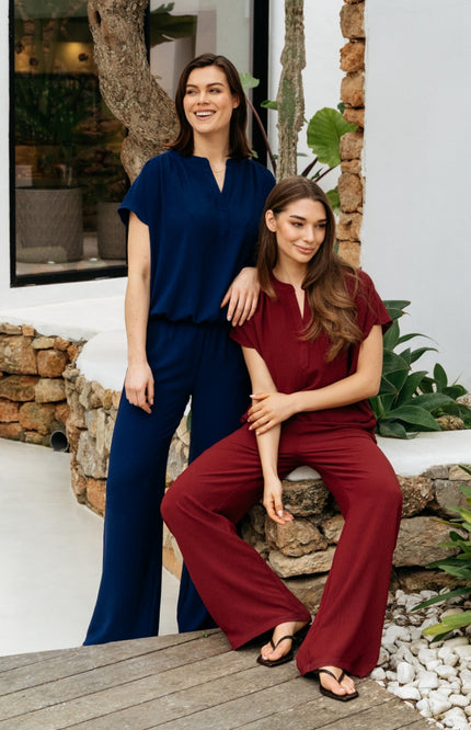&Co woman Broek Julie Claret PA443 Stretchshop.nl