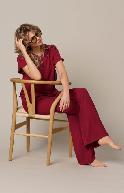 &Co woman Broek Julie Claret PA443 Stretchshop.nl