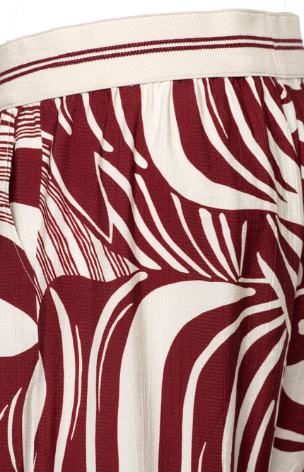 &Co woman Broek Nessy Weave Claret Multi PA449 Stretchshop.nl