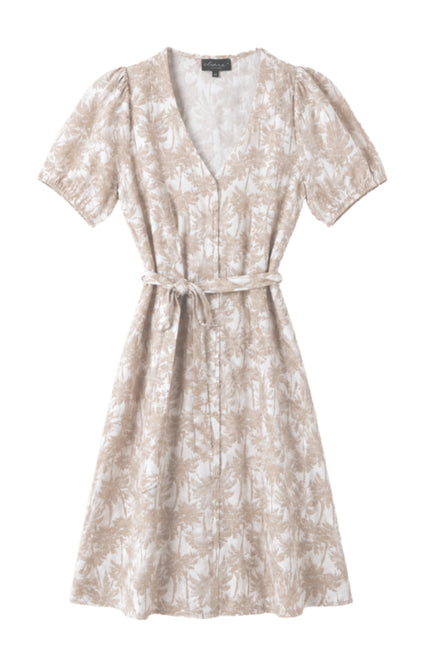 Elvira Casuals Jurk Soleo Sand Palm Stretchshop.nl