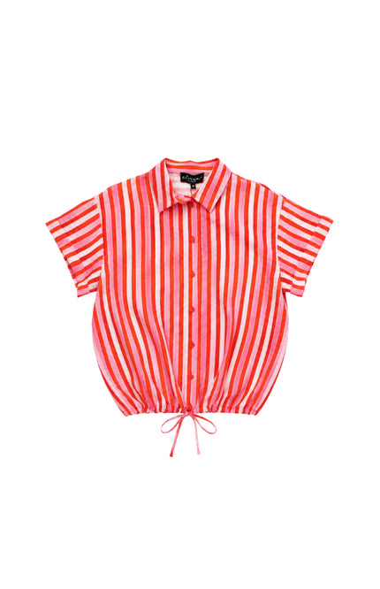 Elvira Casuals Blouse Roos Summer Stripes Stretchshop.nl